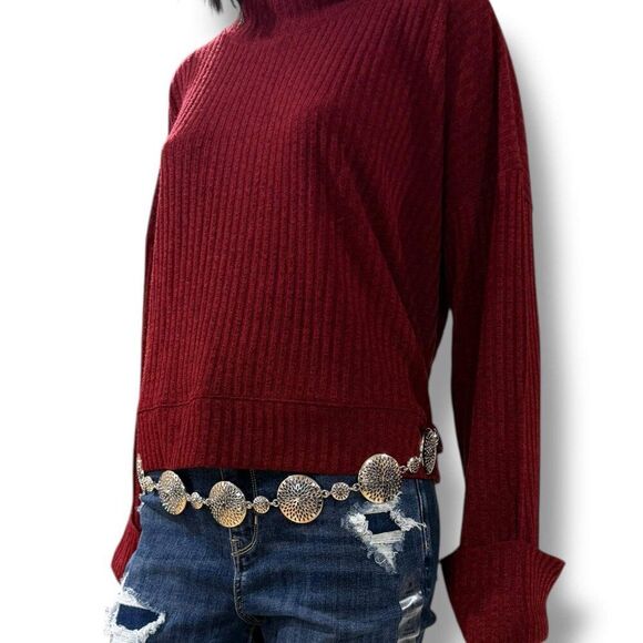 Silver Round N Round Textured Concho Belt - Western Boho NWT - Picture 4 of 4